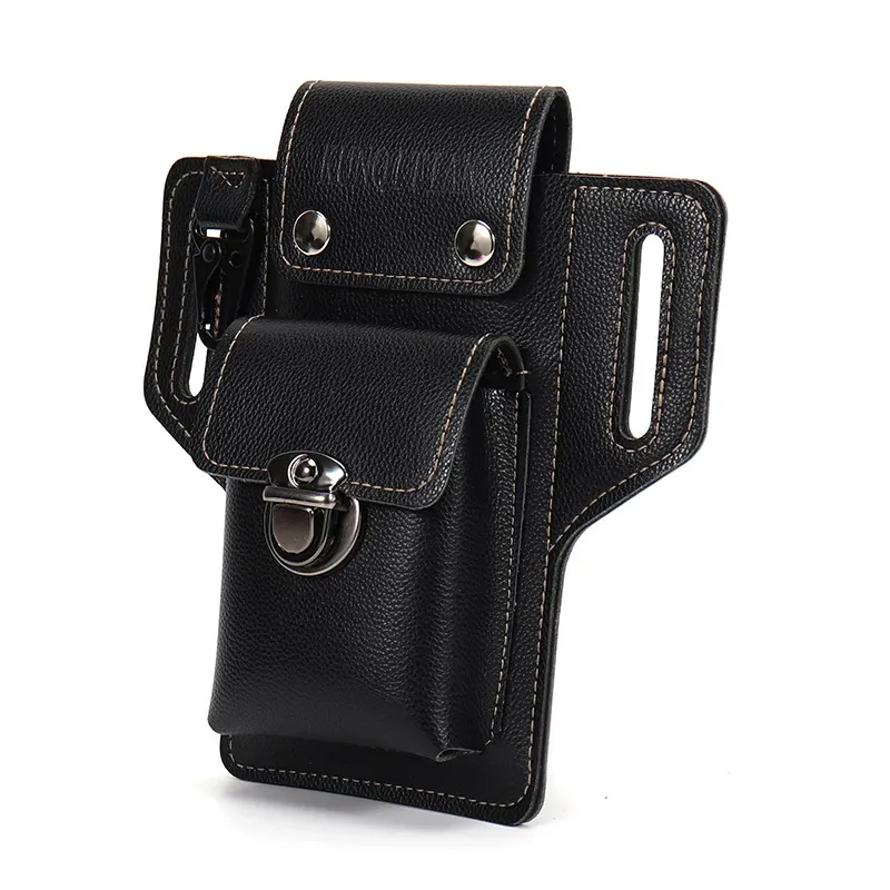 Multi-Functional Men's Belt Bag - Phone Case with Key Holder, Crossbody & Belt Loop for Work & Outdoor