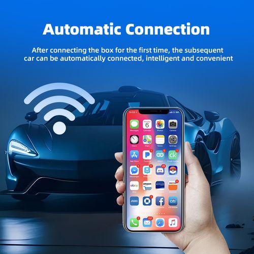 2-in-1 CarPlay Box, Wired to Wireless Android Auto Adapter, Car Connectivity Box