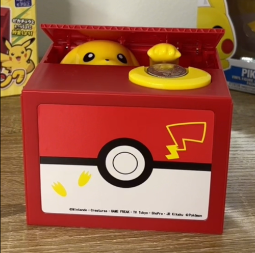 Kids' Cartoon Electric Piggy Bank – Creative Pikachu Coin-Eating Money Box
