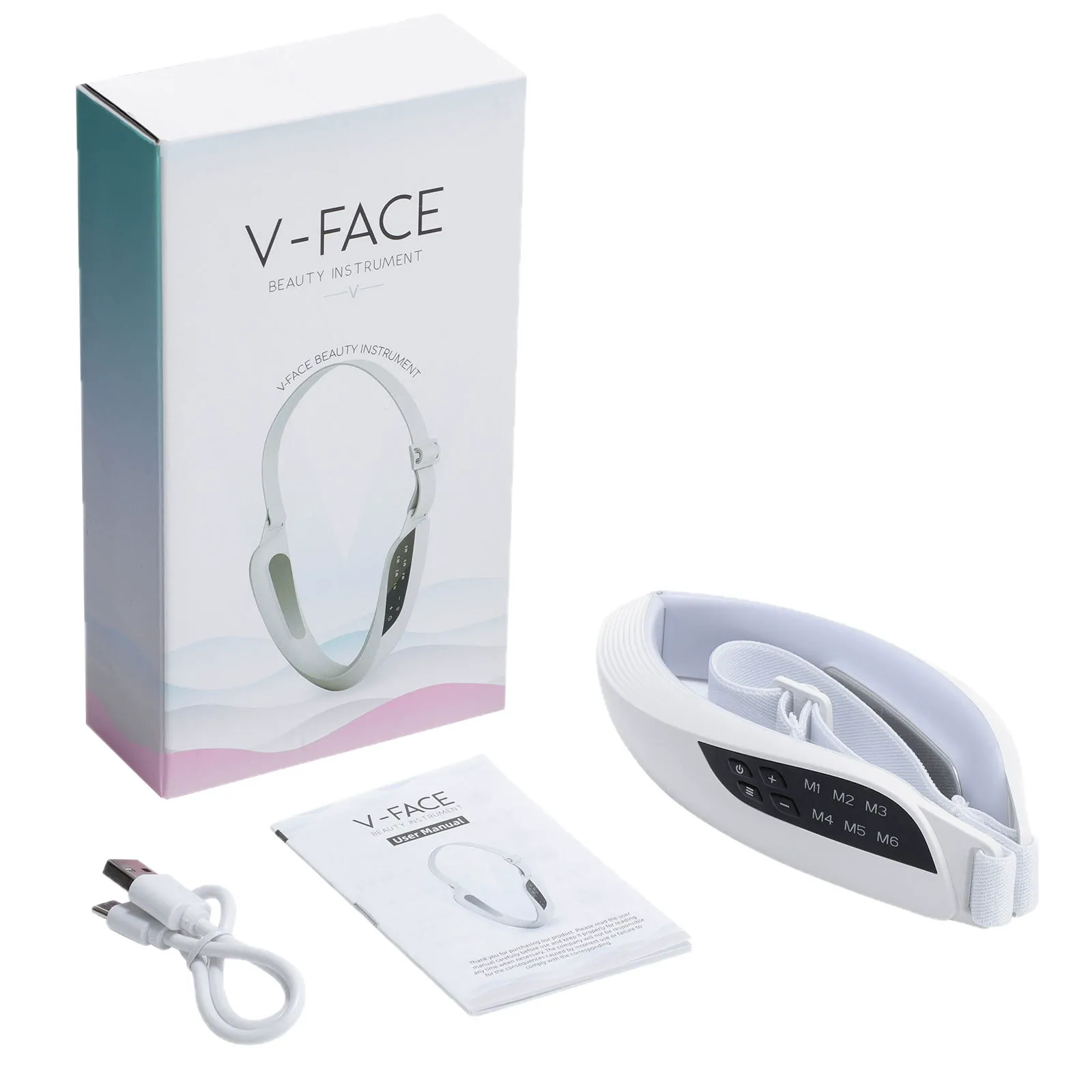 Microcurrent & LED Facial Massager - EMS Lifting Device with Remote, Heat & Massage for V-Shaped Contouring