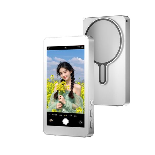 Tech Revolution! Magnetic Wireless Display Mirroring + Rear Camera Selfie Monitor! iPhone & Android Compatible – Your Ultimate Hands-Free Shooting Kit!