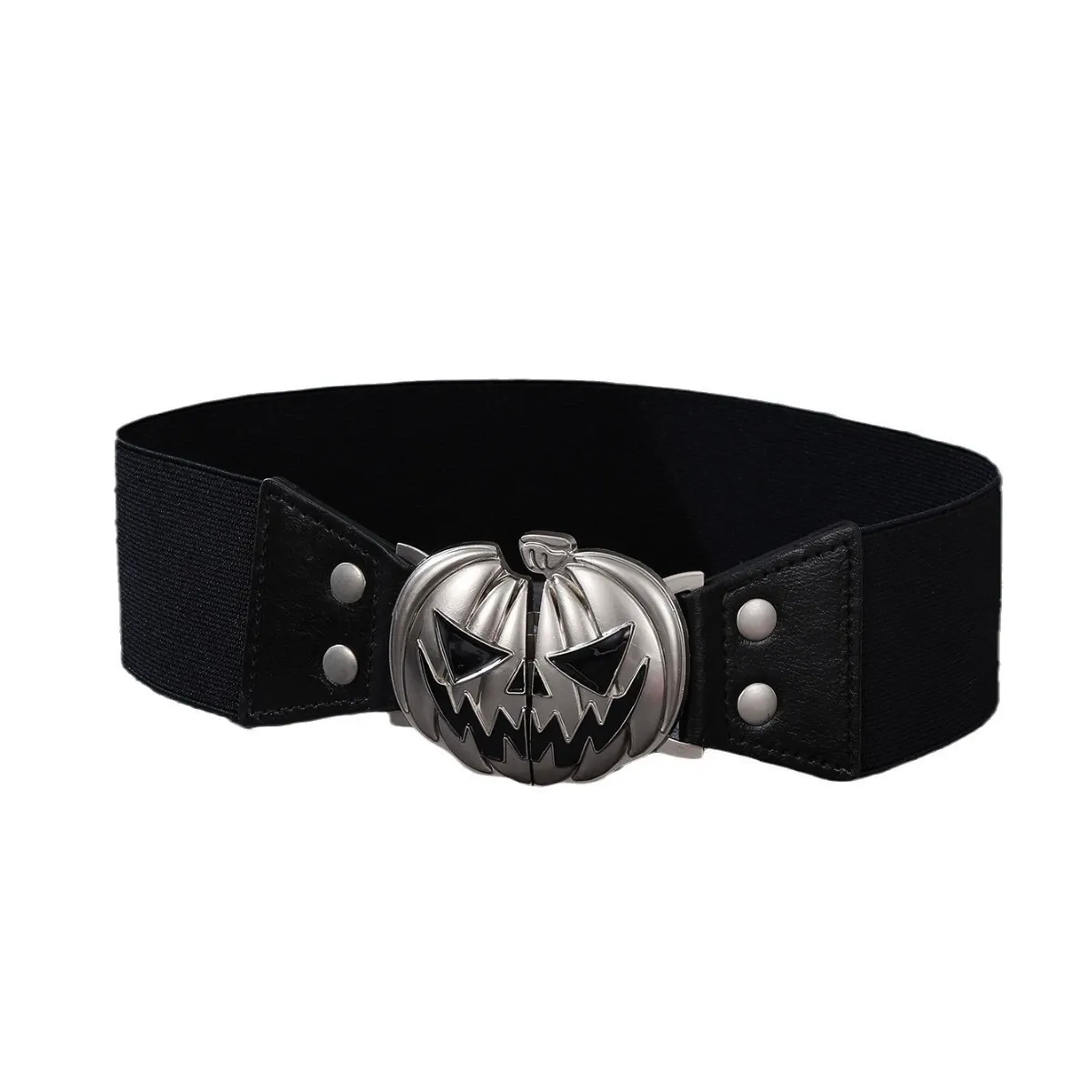 New Halloween Pumpkin Head Alloy Buckle Belt   Fashionable & Versatile Pumpkin Head Waist Cincher Accessory