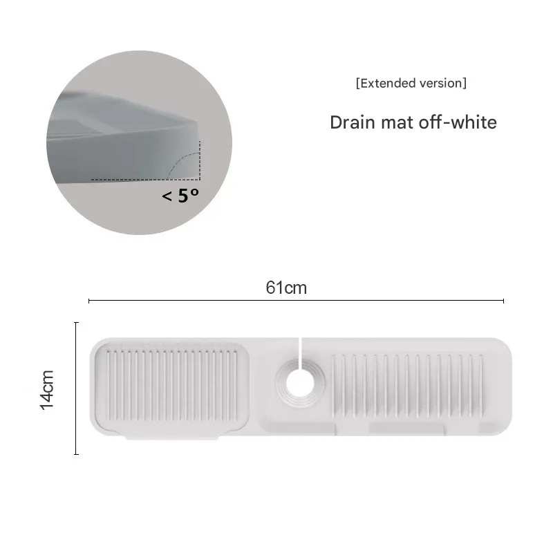 Silicone Faucet Drying Mat, Kitchen Countertop Sink Drying and Splash Guard Helper