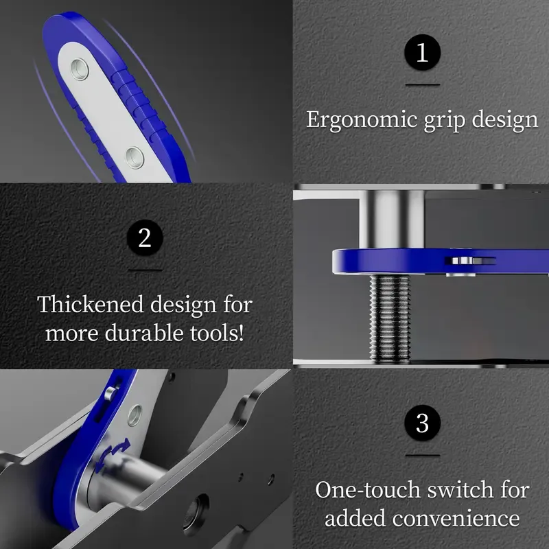 Brake Caliper Piston Press Tool for Single, Dual & Quad Piston Disc Brakes – 360° Rotating Ratchet Wrench, Effort-Saving Automotive Brake Repair Tool for Car Maintenance