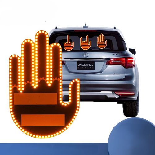 Car Hand Gesture Warning Light: Multi-Functional Anti-Rear-End Interactive Palm Light for Vehicles