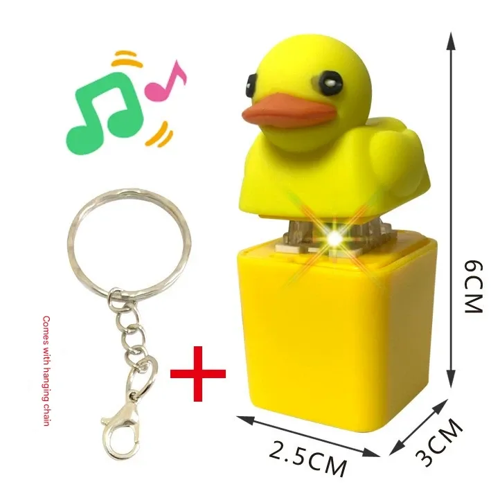 New Mini Duck & Frog Press Keychain - Stress Reliever Toy with Electronic Sound (Video Game Style)