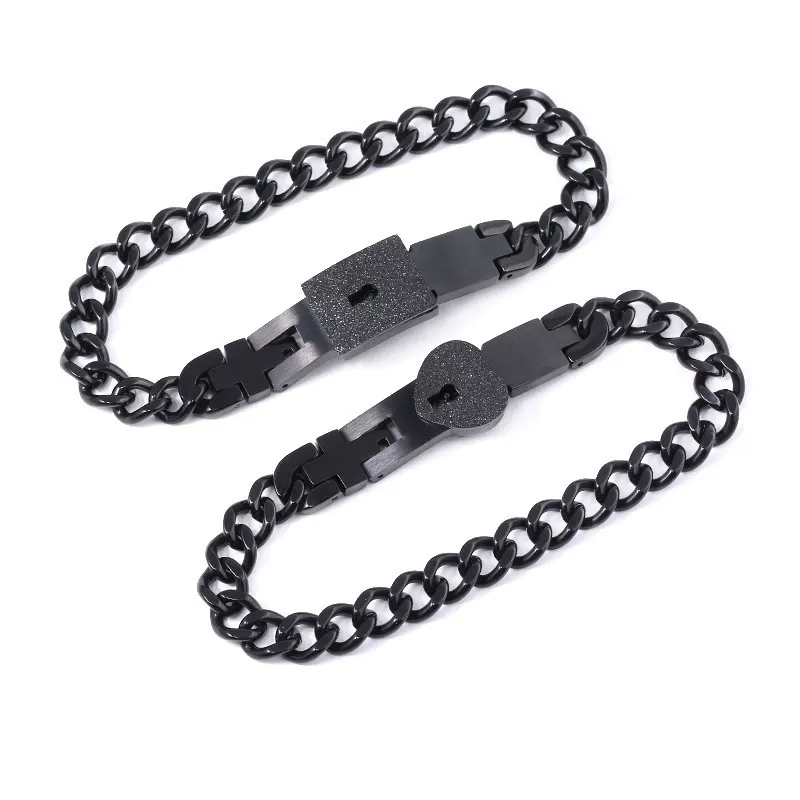 Love Lock Couple Bracelets – Interlocked Hearts Soaring to the Skies Perfect Valentine's Gift