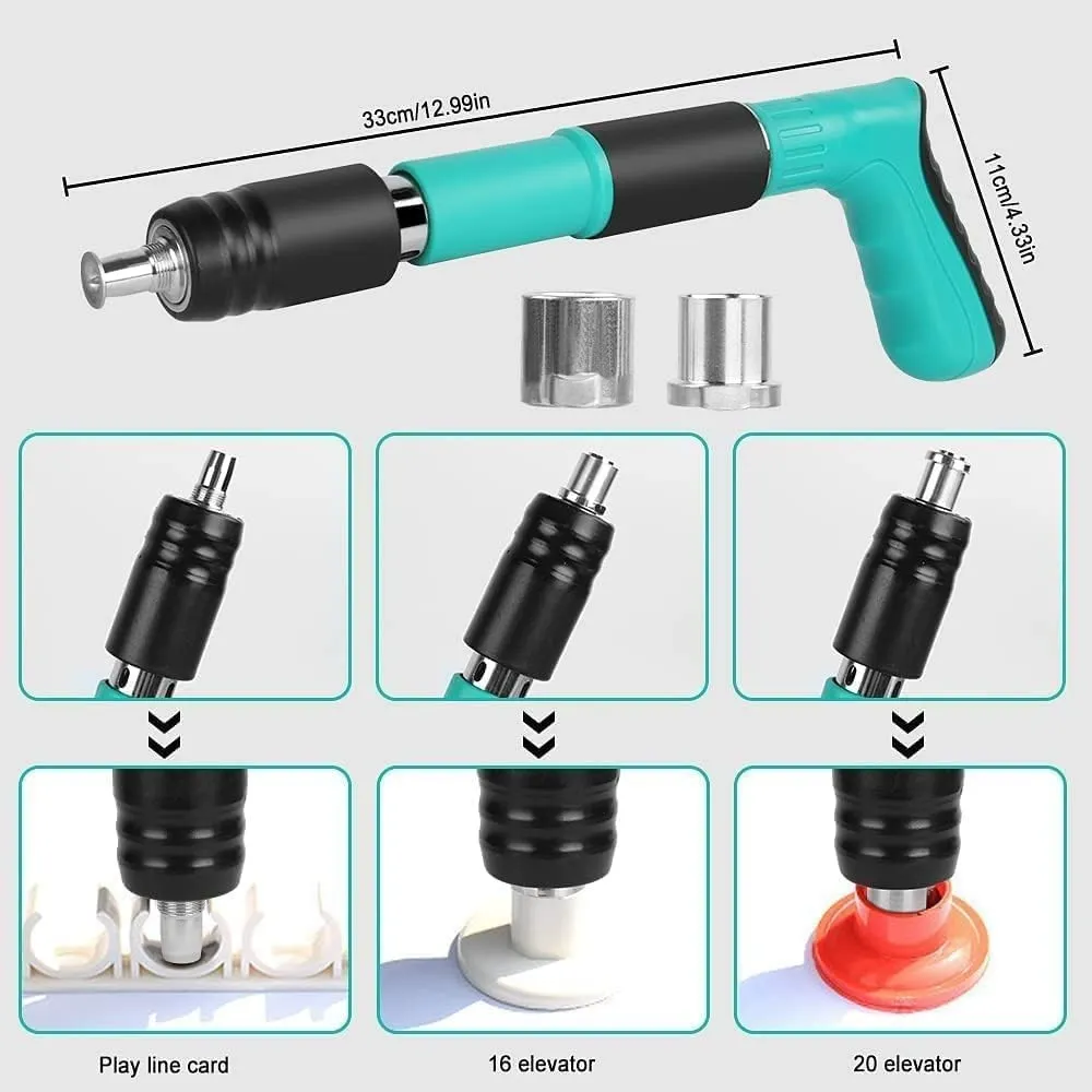 Manual Mini Steel Fastening Nail Gun, 5 Levels Adjustable Tension, Including 100 Nails, Portable Mechanical Tool for Household Woodworking & Thin Wall Mounting