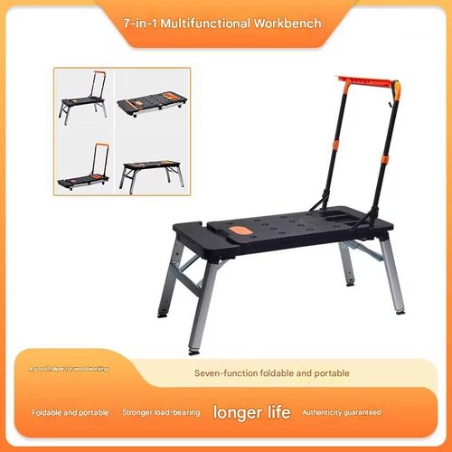 7-in-1 Multi-Functional Work Bench & Mobile Platform, with Dolly, Scaffolding and Ladder Features