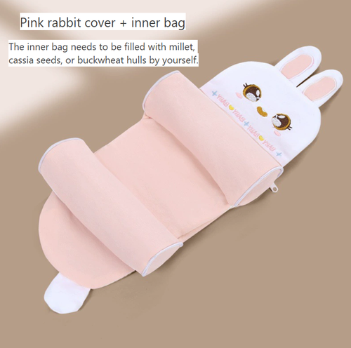 Cotton anti-flat head cross-shaped pillowcase. Suitable for infants 0-6 months and 1 year+. Helps correct head shape.