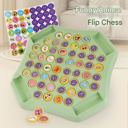 Children's Flip-Flop Chess: Parent-Child Interactive Battle Board Game | Memory Matching for Concentration Training & Educational Toys