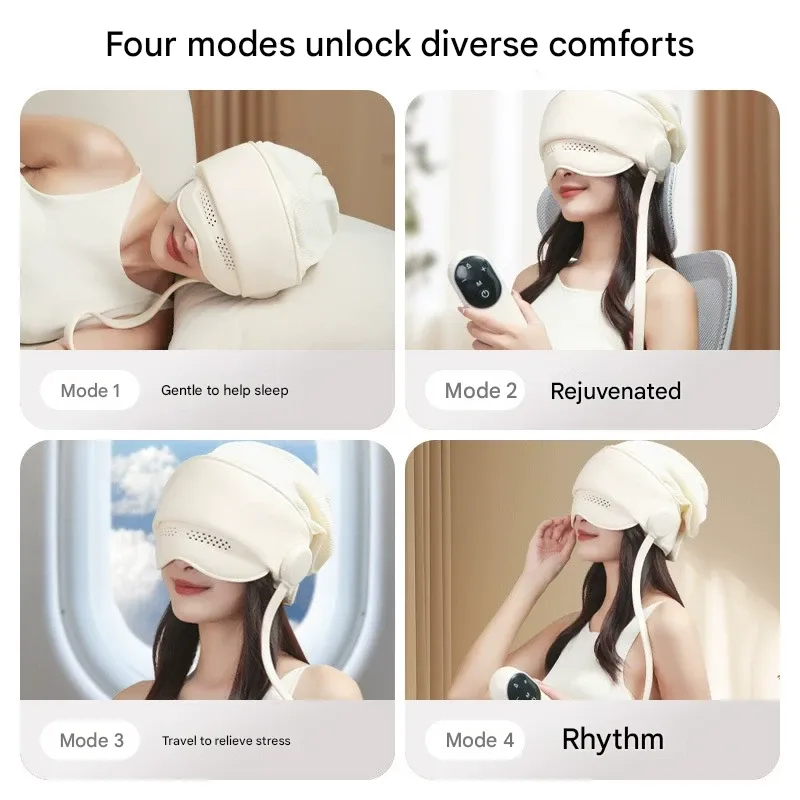 Head massager  sleep aid, soul extractor, electric decompression device for scalp massage, eye hot compress device