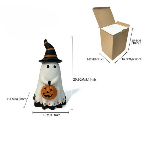 Halloween Ghost Figurines – Resin Craft Decorations for Spooky Party