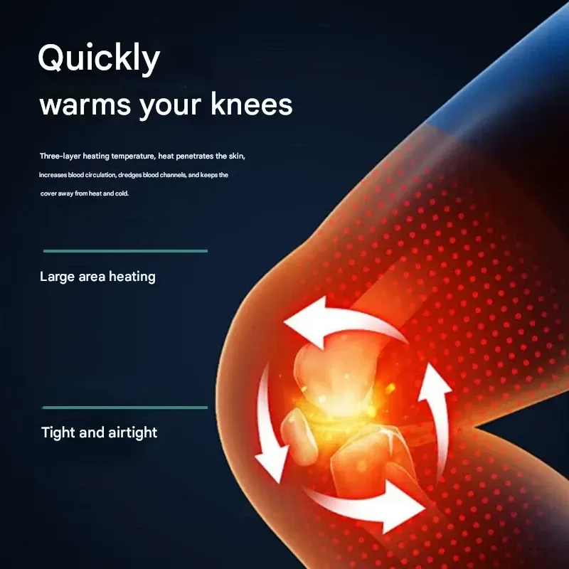 New Version Vibrating & Heating Smart Knee Massager - Infrared Heat Therapy Knee Massager for Home Use