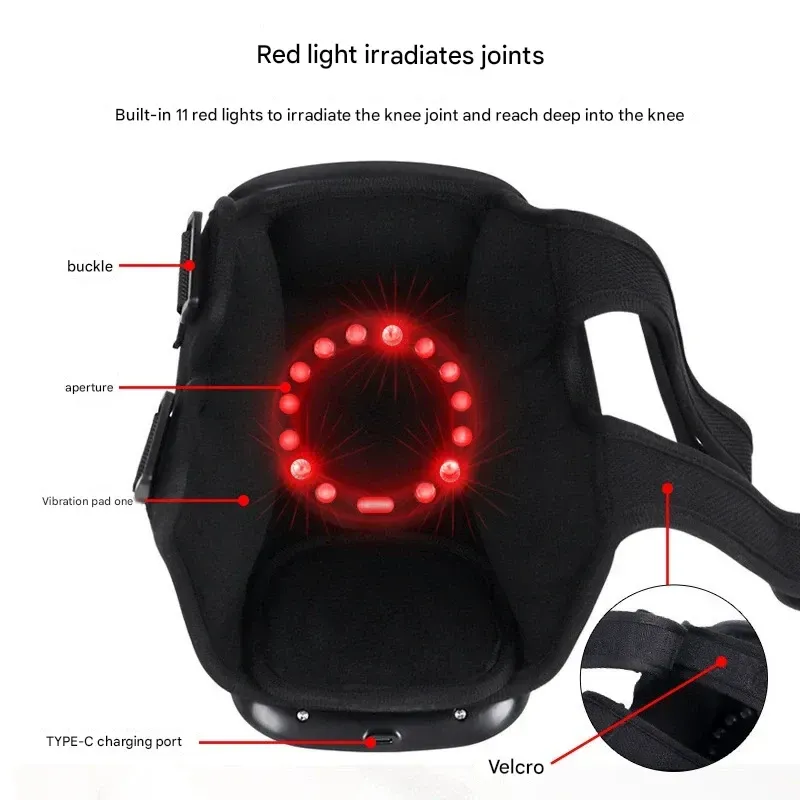 New Version Vibrating & Heating Smart Knee Massager - Infrared Heat Therapy Knee Massager for Home Use