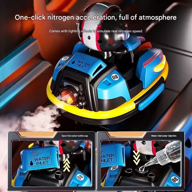(2-Pack) Dual-Mode Kids' RC Drift Kart - Racing & Bumping Cars for Parent-Child Competition Gifts