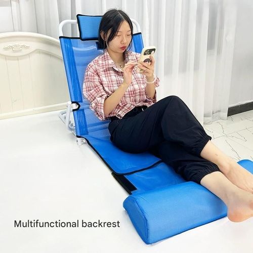Bed Backrest Chair with Non-Slip Leg Pillow - All-in-One Soft Pad for Semi-Supine Lying, Back Support, and Foot Rest