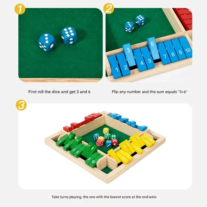Digital Flip-Tile Family Logic Board Game  Wooden Drinking Game & Brain Teaser  Build Powerful Thinking Skills