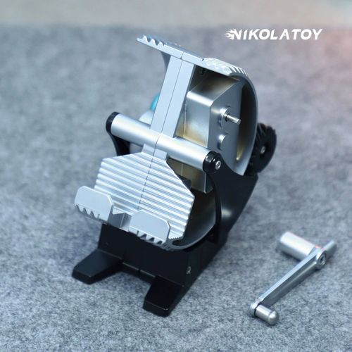 New 2025 All-Metal Mechanical Alloy Phone Holder with Gear Knob and Hand Crank Generator