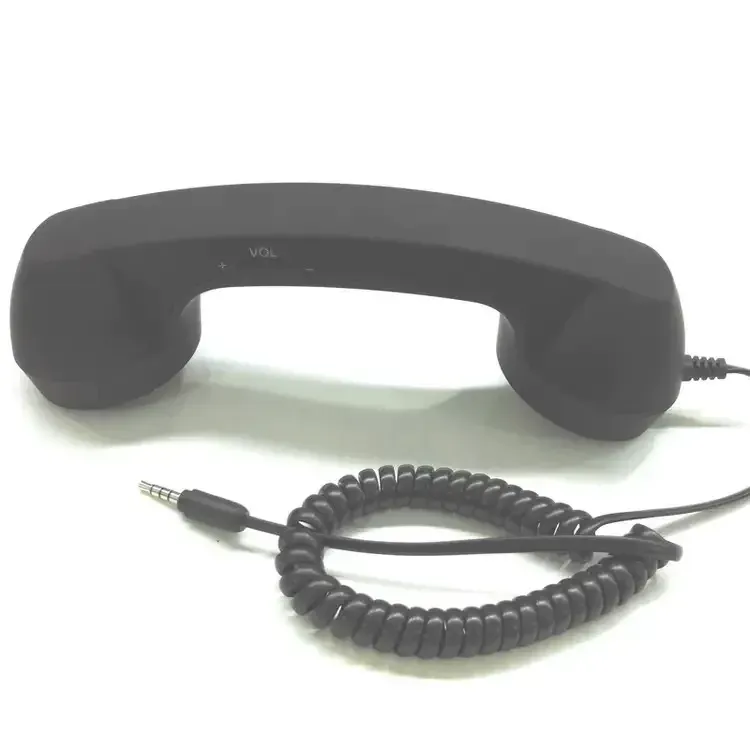 Retro-style communication device   Fun handset-shaped earphone