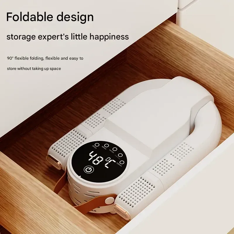 Household Foldable Shoe Dryer with Timer - Intelligent Touchscreen Automatic Hot Air Deodorizing & Drying Machine
