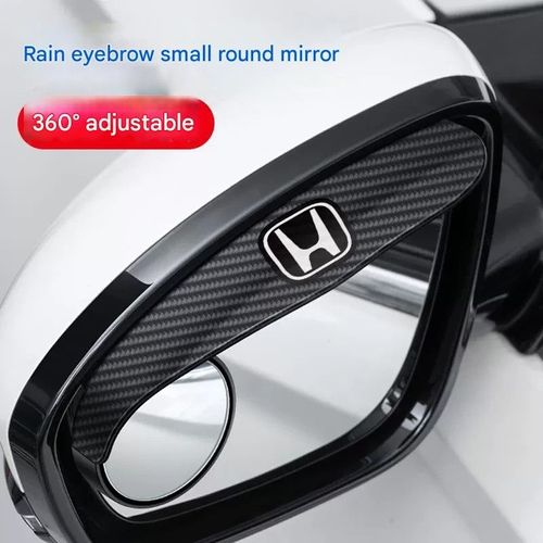 Car Carbon Fiber Rearview Mirror Rain Visors & Blind Spot Mirrors - All-in-One Anti-Rain Cover with Blind Spot Elimination for Safer Driving