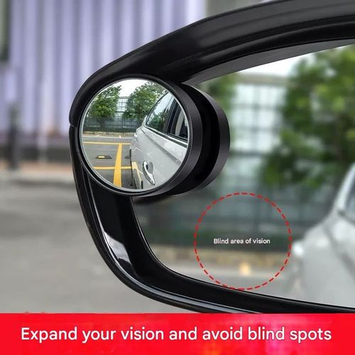 Car Carbon Fiber Rearview Mirror Rain Visors & Blind Spot Mirrors - All-in-One Anti-Rain Cover with Blind Spot Elimination for Safer Driving