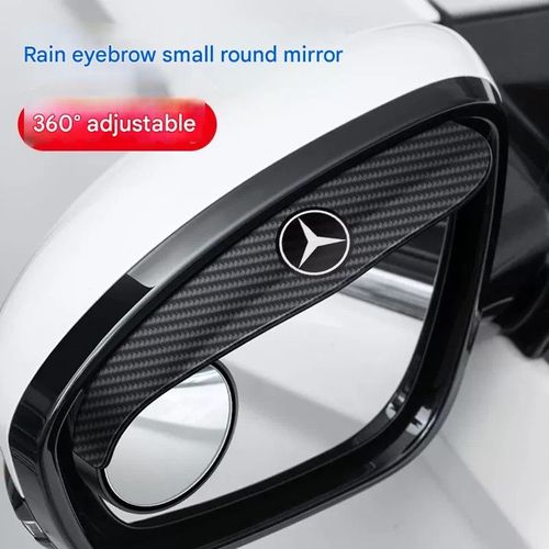 Car Carbon Fiber Rearview Mirror Rain Visors & Blind Spot Mirrors - All-in-One Anti-Rain Cover with Blind Spot Elimination for Safer Driving