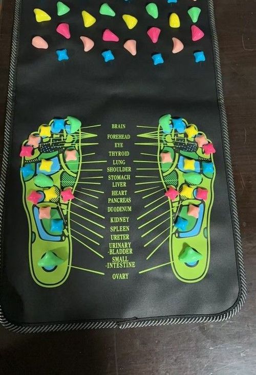 Foot Acupressure Massage Mat - Pebble-textured Health Walkway for Reflexology   （175*35CM）