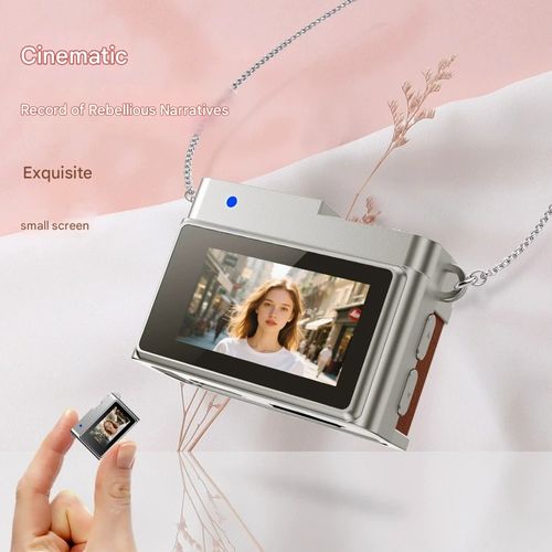 Vintage Mini Campus Life Digital Camera – HD Photo & Video Pocket Recorder, Wearable as Necklace or Keychain