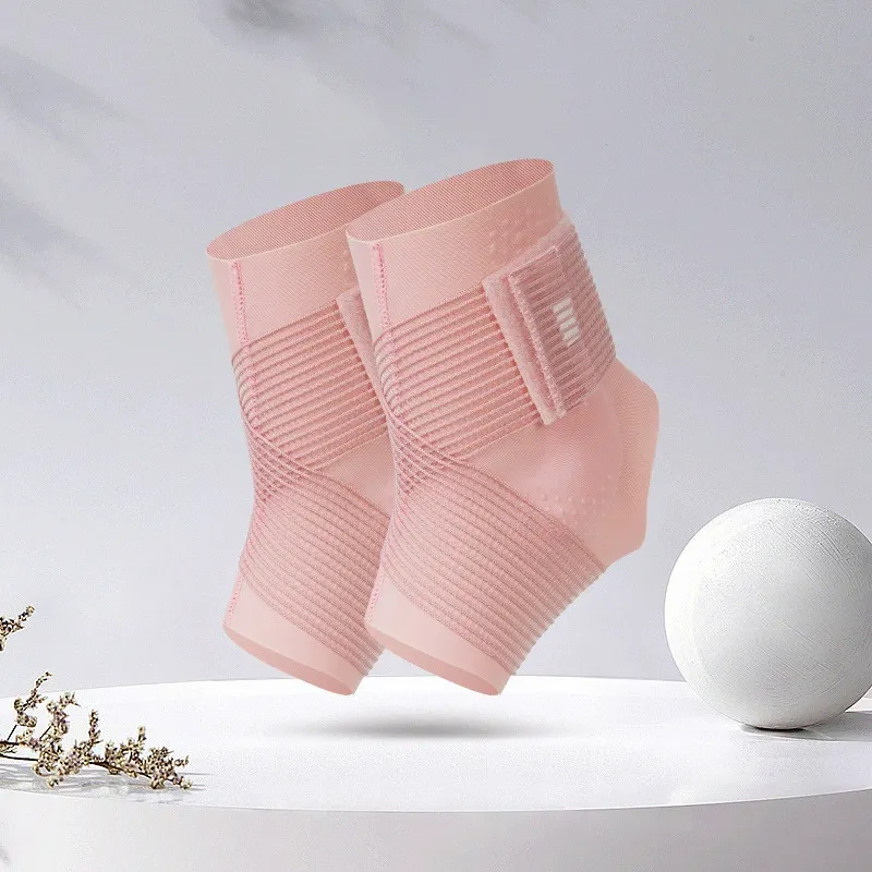 Ankle Support for Sprain Prevention & Injury Recovery - Thin Stabilizer Wrap, Lightweight Joint Brace with Straps