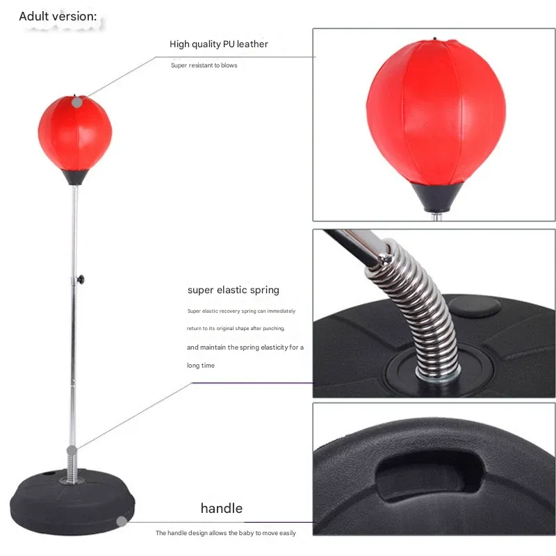 Stress Relief Punching Ball   Inflatable Boxing Sandbag   Venting Stand-up Tumbler Speed Bag