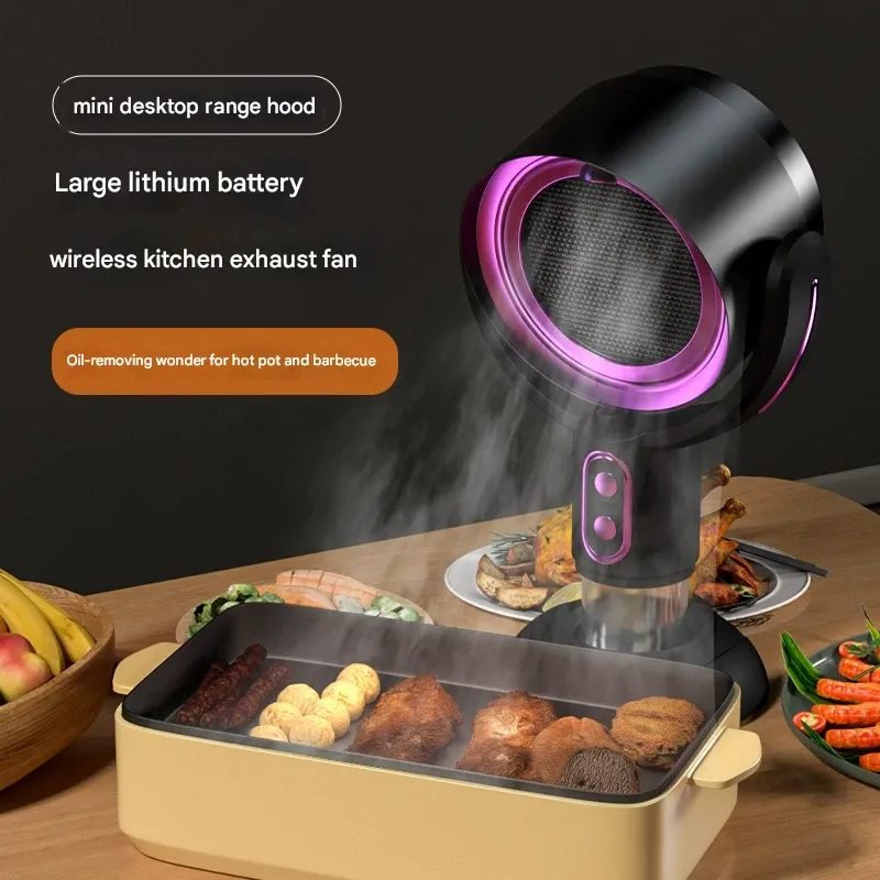 New Mini Household Desktop Range Hood - Ionizer Air Purifier with Fume Extractor