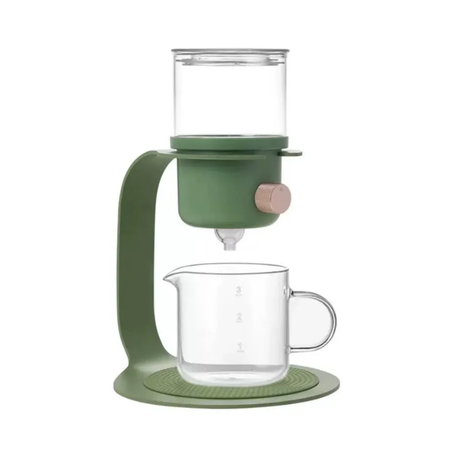 Coffee & Tea Brewer  Drip Fresh-Grind Coffee Maker  Modern Glass Teapot