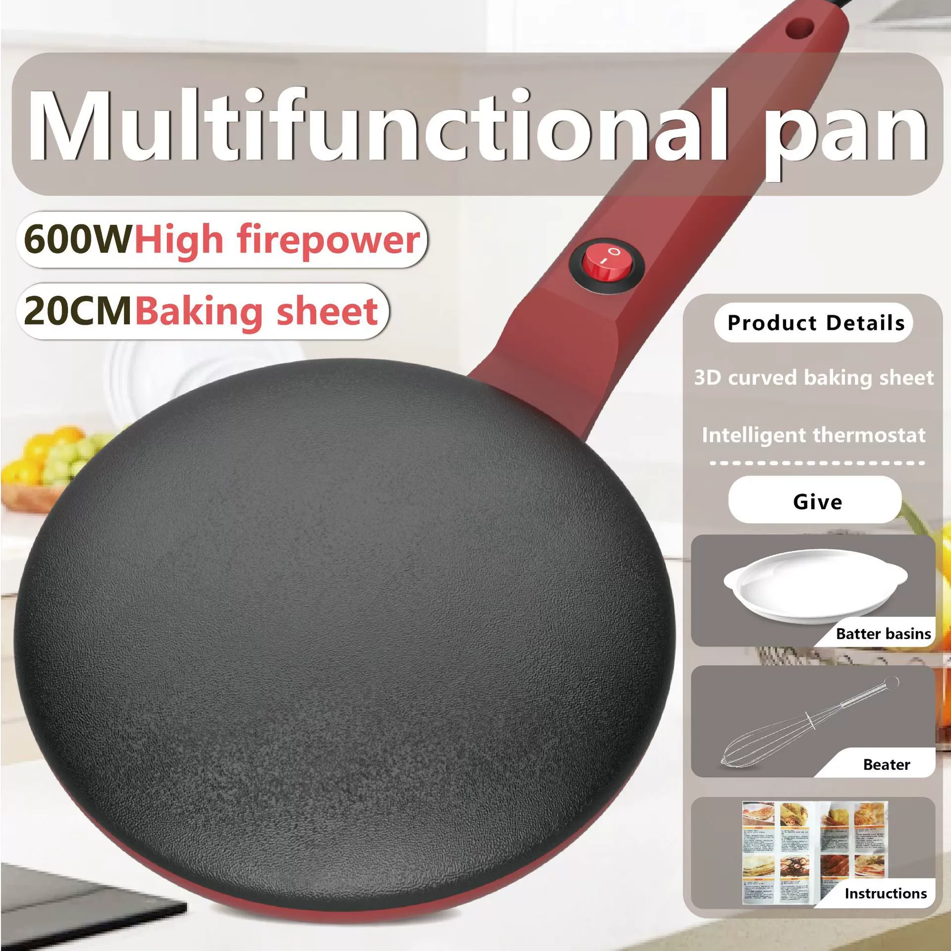 Crepe Maker & Electric Griddle – For Spring Pancakes, Wrappers, and Home-style Flatbreads