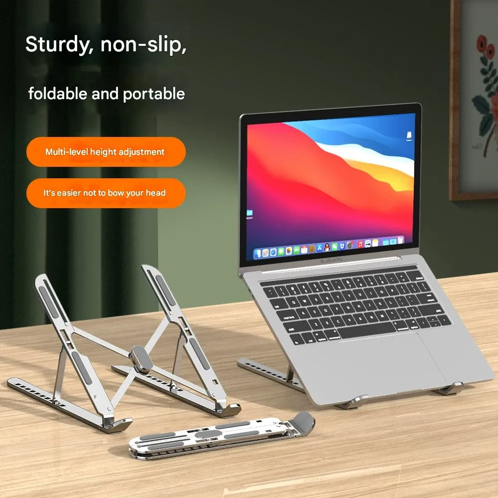Laptop Stand - Adjustable Height Foldable Aluminum Alloy Computer Riser