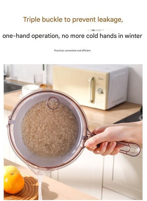 Kitchen multifunctional vegetable and rice washing hands-free drain basket