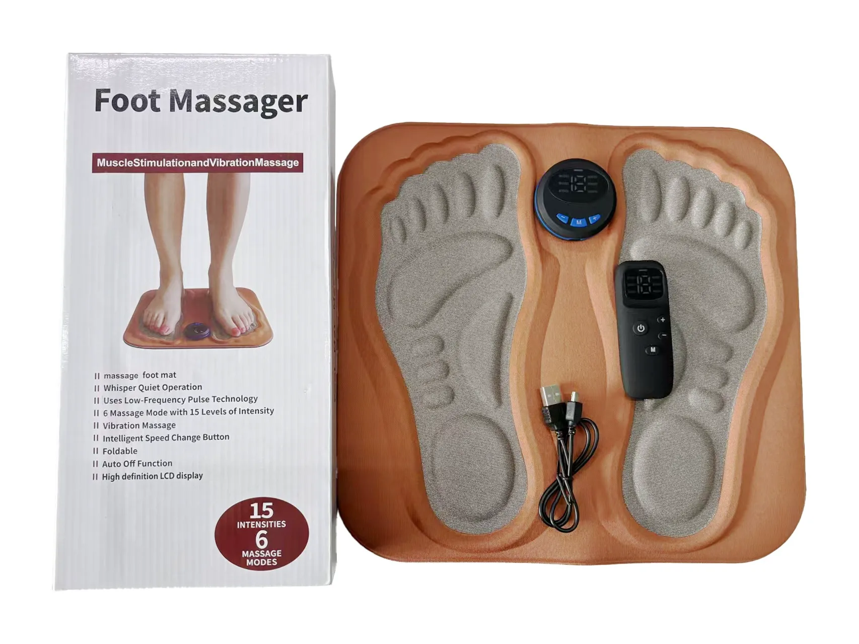 3D Foot Massager with EMS Microcurrent Pulse - Acupressure Mat for Sole Relief