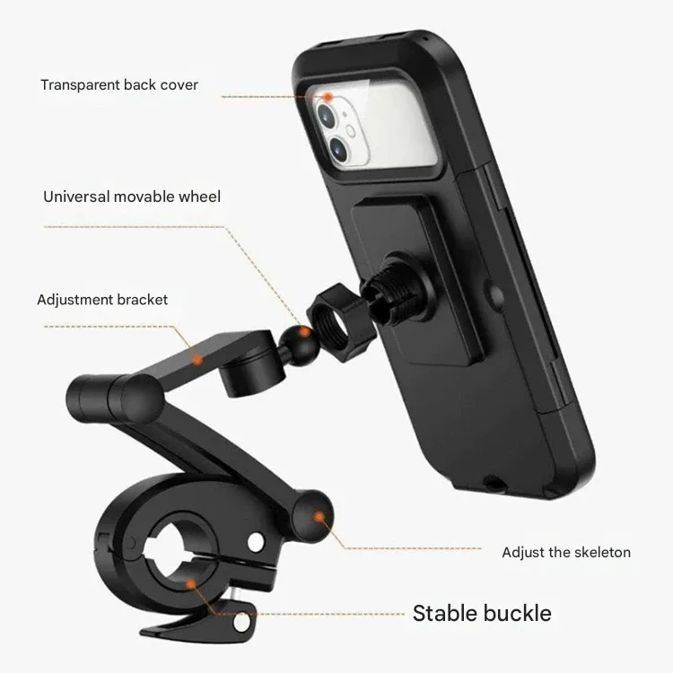 Waterproof Phone Mount & Bag for Motorcycles, Bikes, and E-bikes