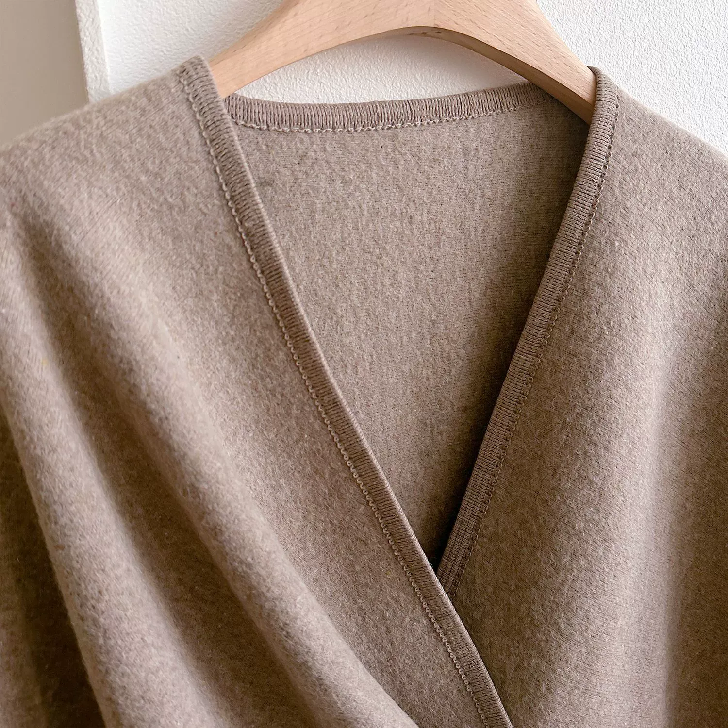 Solid Color Shawl Cape Scarf  New Arrival Rich Aesthetic Wool Blend Cardigan Coat