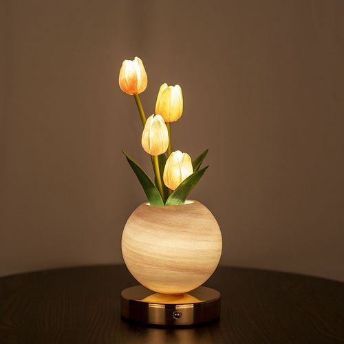 Tulip Night Light – Dreamy Planet Table Lamp as a Gift for Couples, Bedroom Bedside Atmosphere Light Ornament