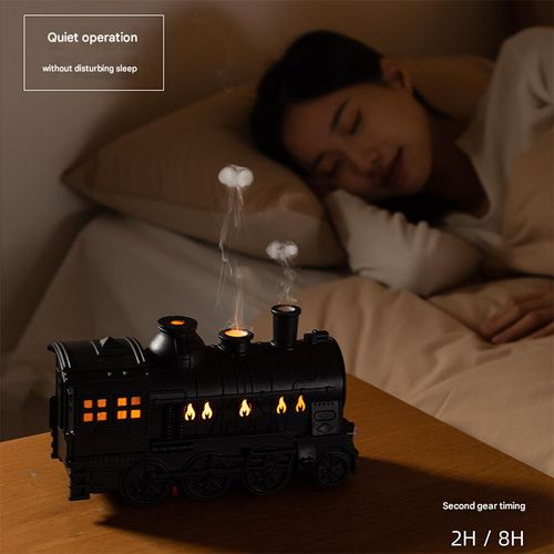 New train spit circle ultrasonic air humidifier spit circle aromatherapy home bedroom creative essential oil aromatherapy machine