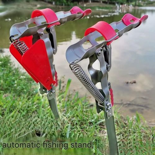 Automatic Fishing Rod  Fishing Rod Holder  Bank Stick Rod Holder with Spring Hook Setter