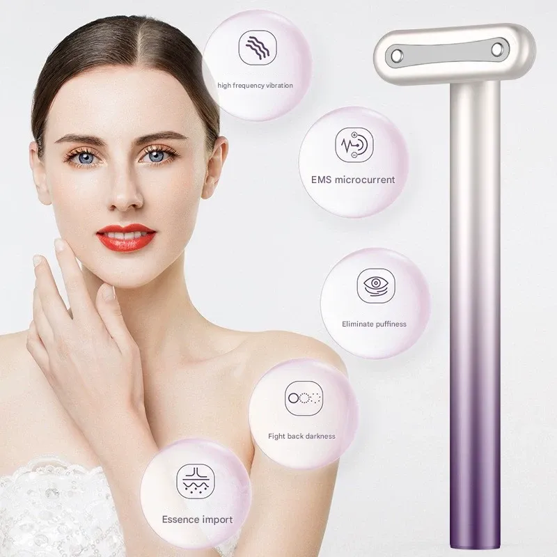 EMS Microcurrent Eye Massager – Lifting & Firming Red Light Therapy Device for Eye Cream Absorption  Home Use Beauty Tool