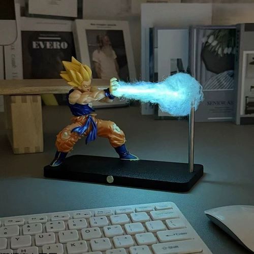 Dragon Ball Magnetic Night Light - Goku Super Saiyan LED Atmosphere Lamp, Creative Decor for Bedroom, Gift for Boys & Girls