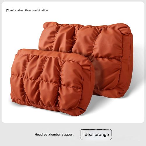 Car Headrest Lumbar Support, Automotive Interior Bubble Stain-Resistant Leather Foam, Car Seat Neck Pillow and Lumbar Cushion