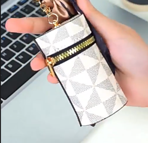 New Mini Minimalist Fashion Bucket-shaped Lipstick and Key Pouch - Scarf-embellished Mini Bag