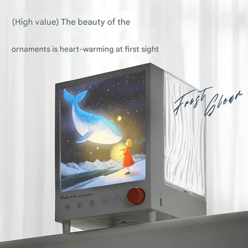 Aurora Night Light Projector - Bluetooth Speaker with Starry Sky Lighting, Creative Gift for Bedroom Decor