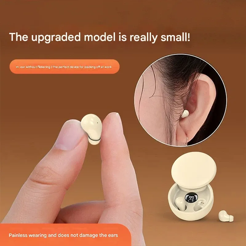 SK26 Bluetooth Slide Earphones - New In-Ear Wireless Noise Cancelling Ultra-Compact Mini Sleep Dual Earbuds