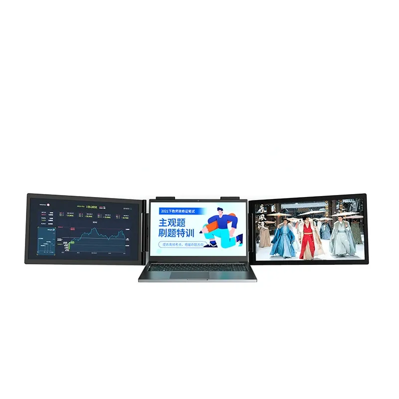 14-inch Dual-Screen Portable Monitor | One-Cable Dual Triple-Screen Laptop Extension Display